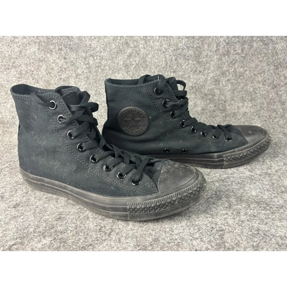 Converse Chuck Taylor All Star Womens 9 Black High Top Sneakers Monochrome W3310